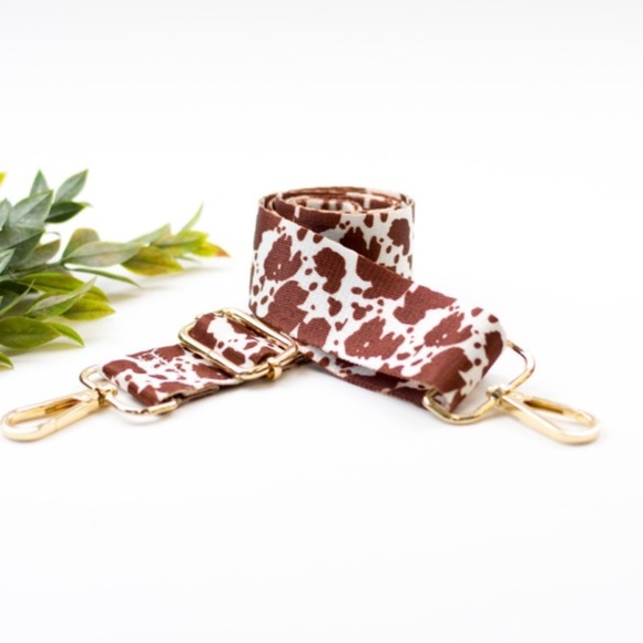 Cow Print Crossbody Bag Guitar Strap